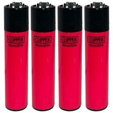 4 Clipper Neon Pink Lighters