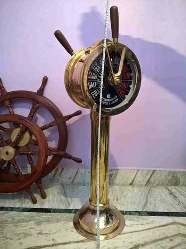 Antique brass ship - brass,