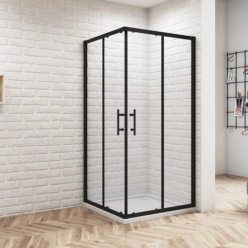 Black frame corner entry - black,