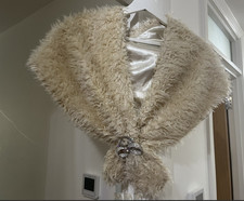 Cream Faux Fur Bridal Wedding