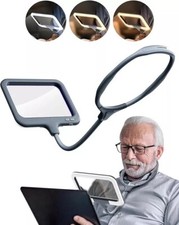 PalProt® Hands-Free 5X Lighted Magnifying Glass, Neck-Wear Full-Page Magnifier