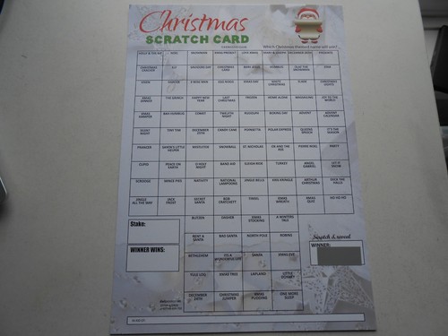 Christmas scratch cards 100 - cards,