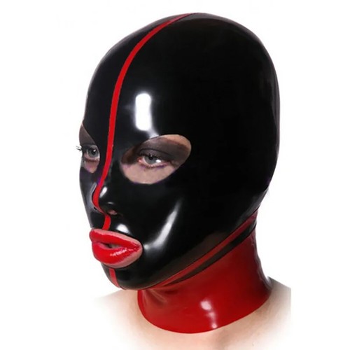 Sexy latex rubber hood - hood, mask