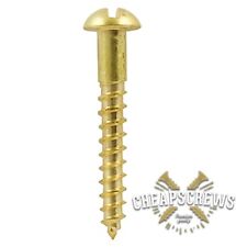 Solid Brass Screw Slotted ROUND Head Wood Screws 2mm - 4mm #2, #3, #4 #6 #8