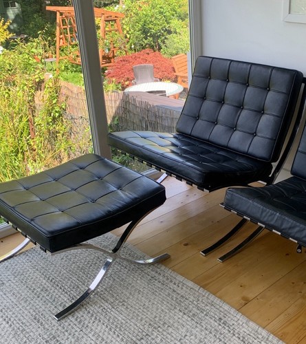 Barcelona chair foot stool - barcelona,