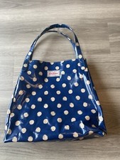 CATH KIDSTON Blue Shoulder Spot Bag In Shiny Oil Cloth In Excellent Condition