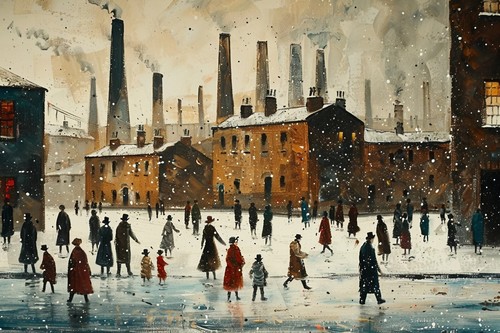 Lowry style factory going - l, s