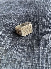 mens sterling silver cz rolex signet ring
