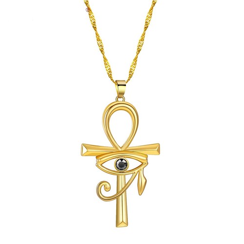 Ankh cross eye horus cz - of,