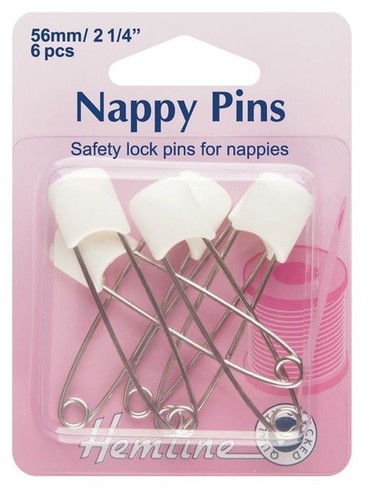 Hemline baby nappy - nappy, pins