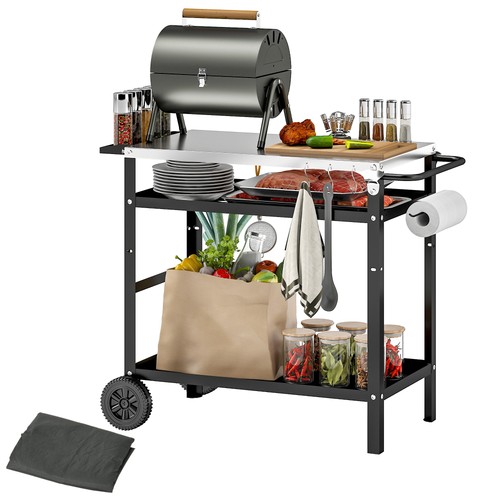 Outsunny bbq trolley - bbq, with