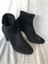 Faith Black Suede Sock Boots