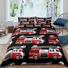 Truck Duvet Cover Set Firemen