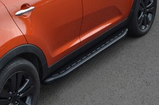 Black Aluminium Side Steps Bars Running Boards To Fit Peugeot 2008 (2013-16)