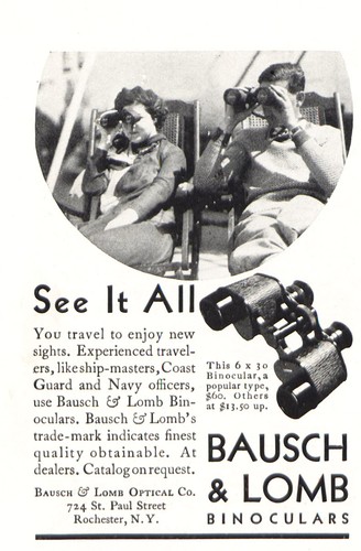 1932 bausch lomb binoculars - bausch, &