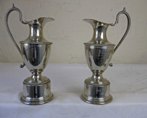 Pair vintage silver - silver, plate