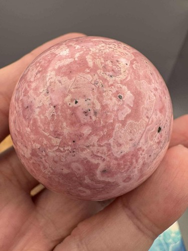 Crystal sphere rhodonite ball - crystal,