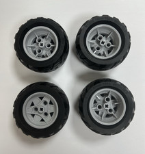 Lego Technic 68.8x36 H Tyres Grey Wheel 2001 Bundle Of 4
