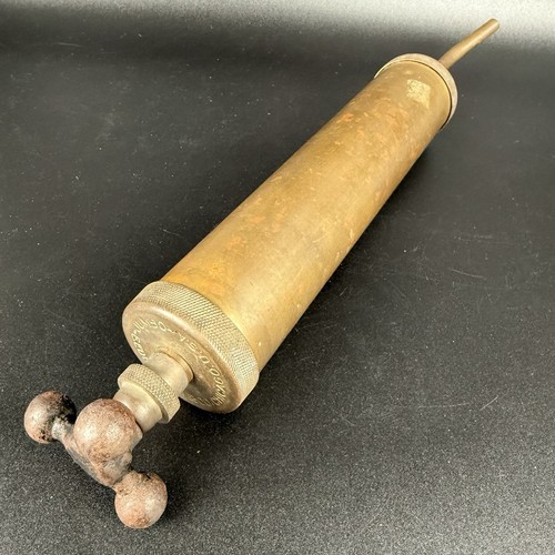 Antique jumbo brass grease - antique,