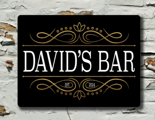 Personalised bar sign - personalised, plaque