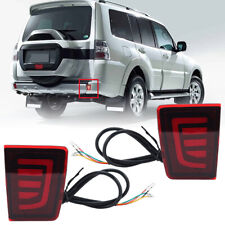 2× LED Bumper Reflector For Mitsubishi Pajero Shogun 2006 > Rear Tail Light Red