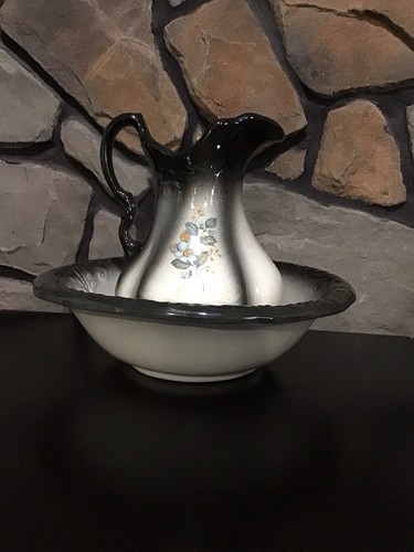 Vintage pitcher and wash - pitcher, basin
