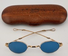 Rare Lunor 15 Telescopic Gold Sunglasses With Wooden case
