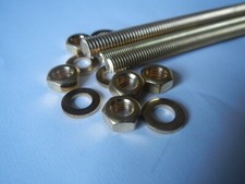 M2 m3 m4 m5 m6 m8 m10 BRASS THREADED BAR Rod Studding Studs nuts & washers