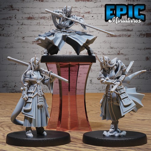 Mysterious oni girl miniatures - oni,