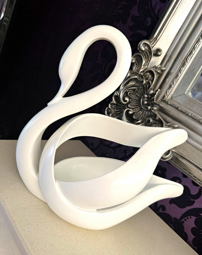 Next white large swan ornament - swan,