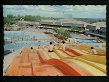 Amusement Park postcard Ancol Swimming Center, Jakarta, Indonesia water slides
