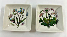 Set of 2 NEW Portmeirion Botanic Garden Square Mini Dishes Butter Tapas Salt Dip