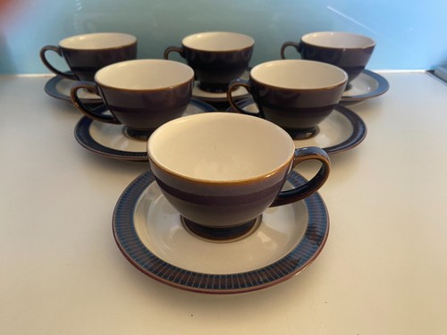 Denby storm plum tea cups - denby,