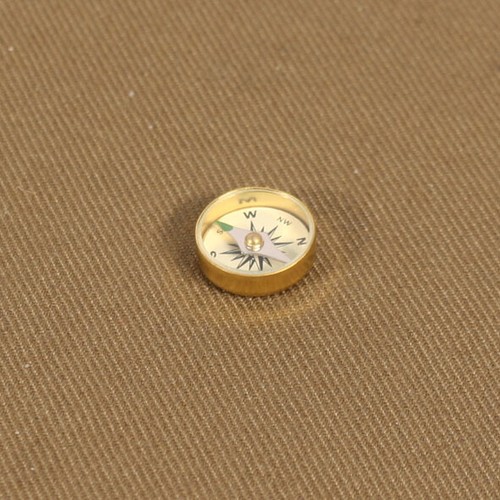 Brass 15mm mini button - 15mm,