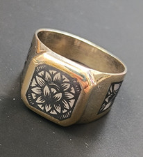 Men's Signet Ring Gold Over