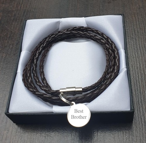 Mens leather wrap bracelet - mens,