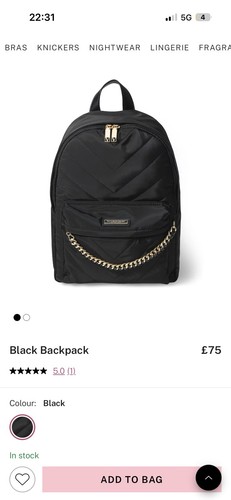 Victoria secret black backpack - black,