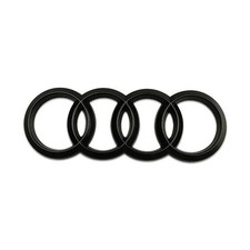 Audi Style 4-Ring Black Emblem Badge for Hood Trunk Grill A3 A4 A5 A6 Q5 TT