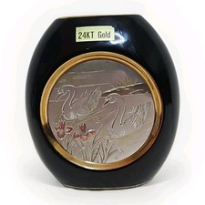 The Art of Chokin Black Vase