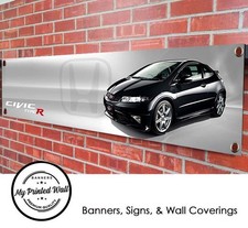 Civic Type-R (FN2) Black banner for WORKSHOP, Garage, Showroom etc