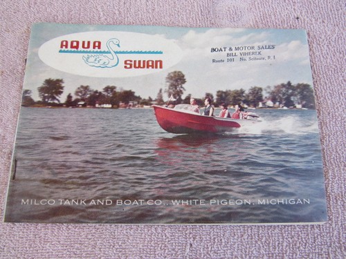 Aqua swan vintage outboard - aqua,