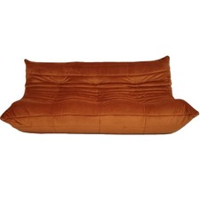 Ligne Roset Togo 3 seater in burnt orange velvet in immaculate condition