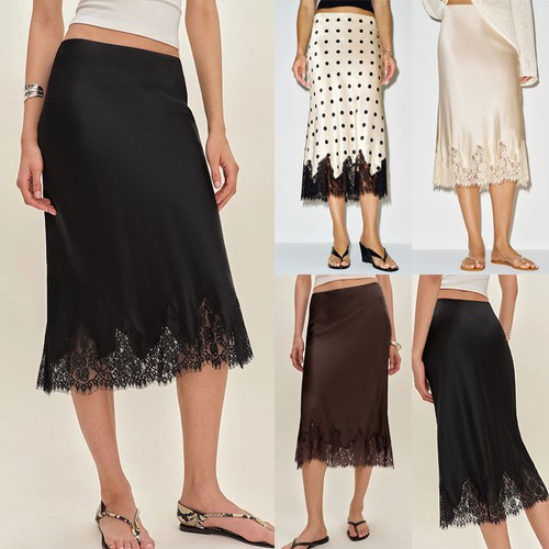 Elegant women satin - satin, lace