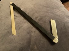 12” Vintage Ebony And Brass