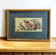 Vintage Cash Woven Silk Bird