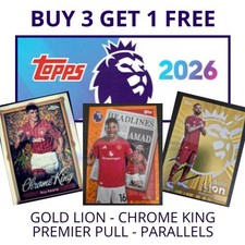 TOPPS Premier League 2026  - RARE CARDS - Golden Lion - Chrome King - Parallel