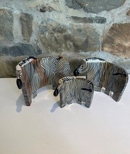 Zebra Soapstone Sculpture (3