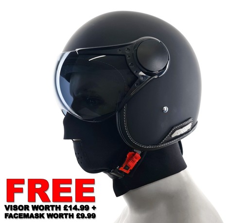 Motorcycle open face helmet - open,