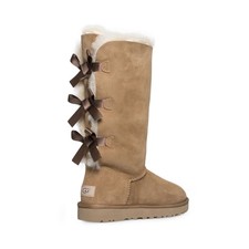 UGG BAILEY BOW II TALL CHESTNUT SUEDE WATERPROOF WOMEN'S BOOTS SIZE US 9 NEW