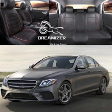 For Mercedes Benz E-Class Leather 5pcs/Set Front&Rear Full Seat Cover Protect